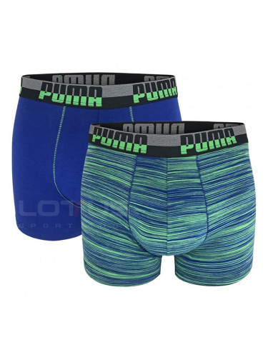МЪЖКИ БОКСЕР PUMA SPACE DYE BOXER 2P BOXER BLUE/GREEN