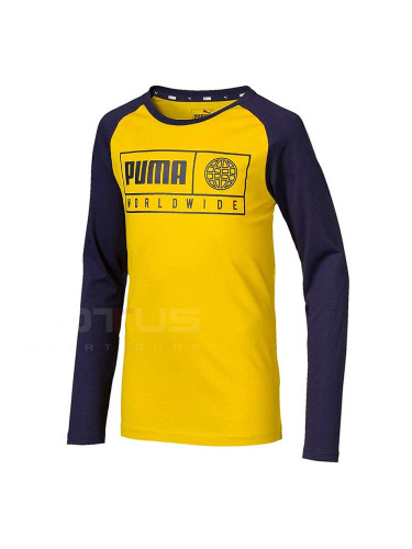 ДЕТСКА БЛУЗА PUMA ALPHA GRAPHIC LONGSLEEVE TEE YELLOW