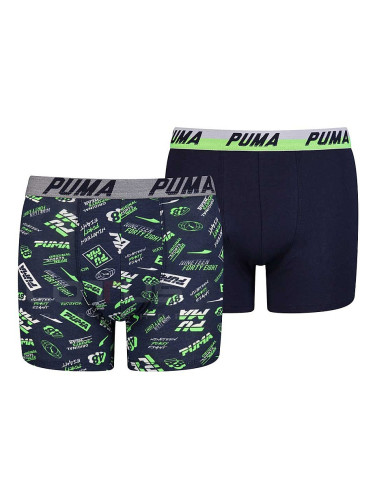 ДЕТСКИ БОКСЕР PUMA BOXER 2P SEASONAL BOXER NAVY/GREEN