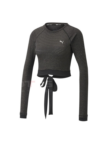 ДАМСКА БЛУЗА PUMA STUDIO METALLIC LS TOP BLACK