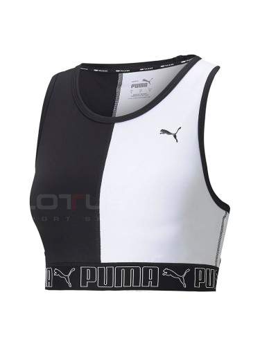 ДАМСКИ ПОТНИК PUMA TRAIN ELASTIC CROP TOP BLACK/WHITE