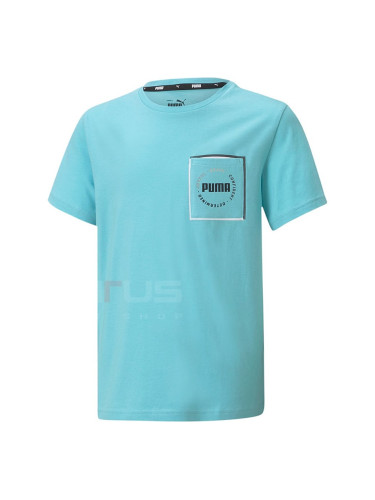 ДЕТСКА ТЕНИСКА PUMA ALPHA POCKET TEE B BLUE