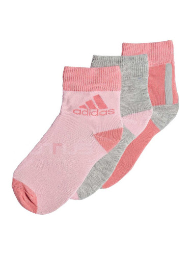 ДЕТСКИ ЧОРАПИ ADIDAS LK ANKLE S 3PP ROSE/GREY/PINK