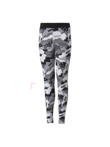 ДЕТСКИ КЛИН PUMA ALPHA AOP LEGGINGS G BLACK/GRAY/WHITE