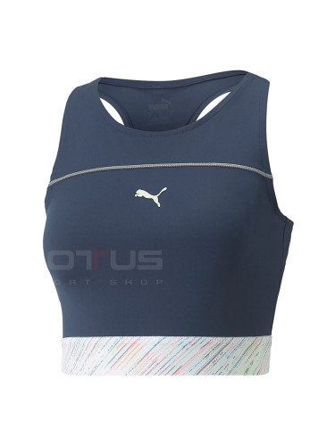 ДАМСКИ ПОТНИК PUMA RUN HIGH SHINE CROP TANK BLUE/WHITE