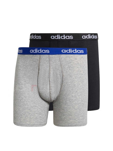 МЪЖКИ БОКСЕР ADIDAS LINEAR BRIEF 2P BLACK/GREY