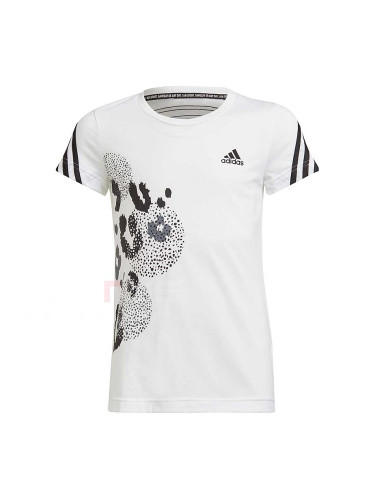 ДЕТСКА ТЕНИСКА ЗА МОМИЧЕ ADIDAS G FI 3S GFX TEE WHITE