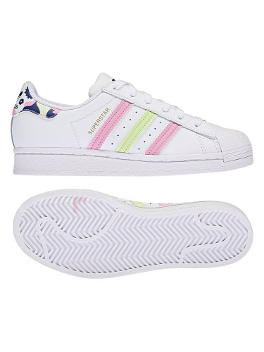 ДЕТСКИ ОБУВКИ ADIDAS ORIGINALS SUPERSTAR J WHITE/LIME/PINK