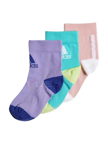 ДЕТСКИ ЧОРАПИ ADIDAS KIDS SOCKS 3PP MAUVE/LILAC/MINT