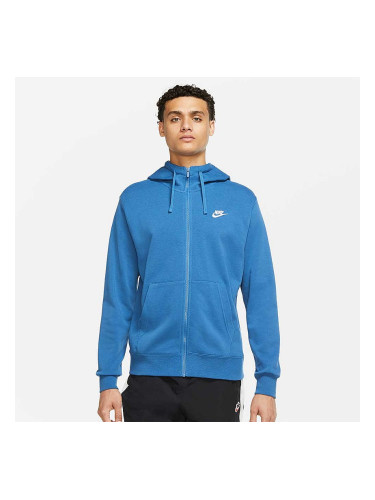 МЪЖКО ГОРНИЩЕ NIKE NSW CLUB HOODIE FZ FT DK MARINA