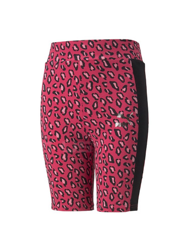 ДЕТСКИ КЛИН ЗА МОМИЧЕ PUMA CLASSICS SUMMER ROAR T7 AOP SHORT LEGGINGS G BEETROOT