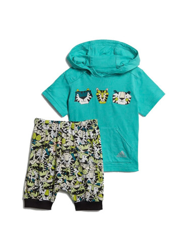 БЕБЕШКИ СПОРТЕН ЕКИП ЗА МОМЧЕ ADIDAS TIGER SET GREEN/BLACK