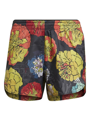 ДАМСКИ КЪСИ ПАНТАЛОНИ ADIDAS RNFAST FLWR SHO 4IN BLACK