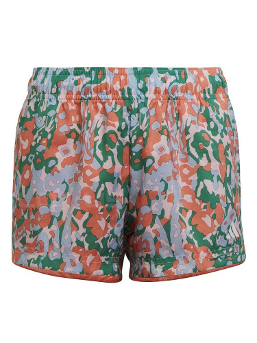 ДЕТСКИ КЪСИ ПАНТАЛОНИ ЗА МОМИЧЕ ADIDAS TR-ES AOP SHORT PINK/BLUE/FUCHSIA