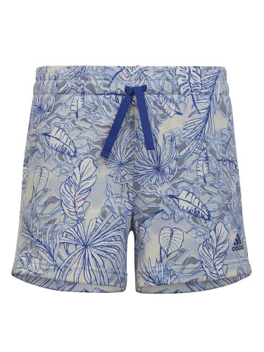 ДЕТСКИ КЪСИ ПАНТАЛОНИ ЗА МОМИЧЕ ADIDAS SUM AOP SHORTS BLUE