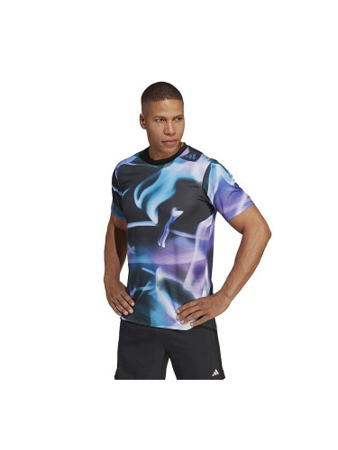 МЪЖКА ТЕНИСКА ADIDAS D4T HR AOP TEE VIOLET/BLUE