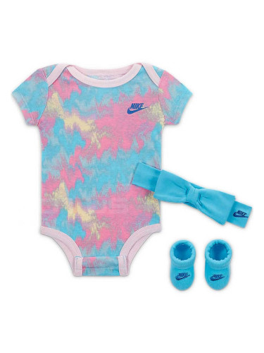 БЕБЕШКИ КОМПЛЕКТ ЗА МОМИЧЕ NIKE NHG DIGI DYE GIRLS 3 PC BOX SE BLUE/PINK