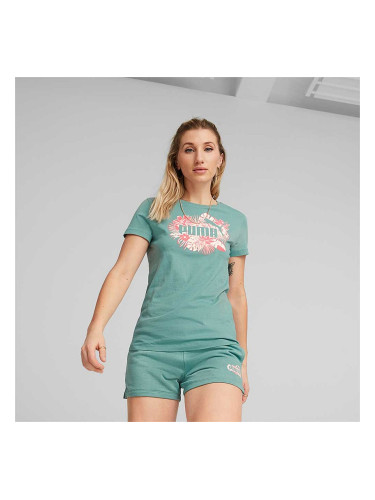 ДАМСКА ТЕНИСКА PUMA ESS+ FLOWER POWER TEE ADRIATIC