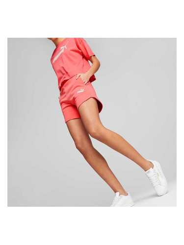 ДАМСКИ КЪСИ ПАНТАЛОНИ PUMA ESS 5IN HIGH WAIST SHORTS TR PINK