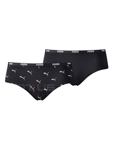 ДАМСКИ БИКИНИ PUMA WOMEN CAT LOGO HIPSTER 2P PACK BLACK