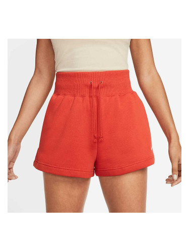 ДАМСКИ КЪСИ ПАНТАЛОНИ NIKE NSW PHNX FLC HW SHORTS ORANGE