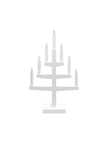 Eglo 410153 - Коледен свещник TRAPP 7xE10/3W/230V бял