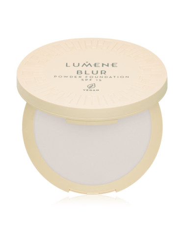 Lumene Blur компактна пудра 2 в 1 SPF 15 цвят No. 0 10 гр.