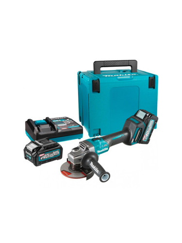 Ъглошлайф акумулаторен Makita GA008GM201, 40V, XGT, 2x4Ah, 125 мм, безчетков мотор