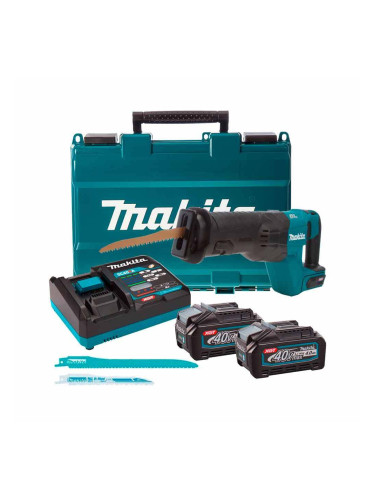 Саблен трион акумулаторен, безчетков, Makita JR001GM201, 40V, XGT, 2x4Ah, 32 мм ход на нож