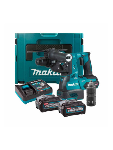 Перфоратор акумулаторен, безчетков, Makita HR002GM201, SDS-Plus, 40V, XGT, 2x4Ah, 2.9 J