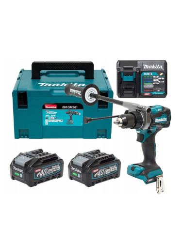 Винтоверт акумулаторен, безчетков, Makita DF001GM201, 40V, 2x4Ah, XGT, 140Nm