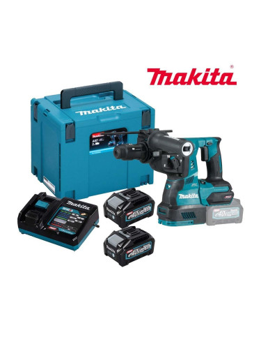 Перфоратор акумулаторен, безчетков, Makita HR004GM201, 40V, XGT, 2x4Ah, 2.8J