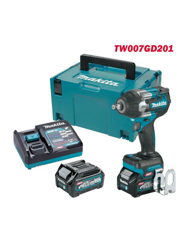 Гайковерт акумулаторен, ударен, безчетков, Makita TW007GD201, 40V, 2x2.5Ah, XGT, 1100Nm