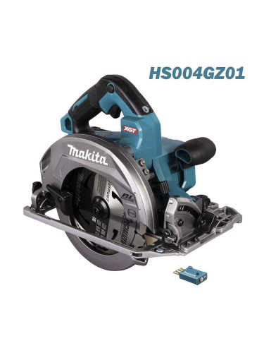 Циркуляр акумулаторен ръчен Makita HS004GZ01, 40V, XGT, 190 мм, безчетков мотор