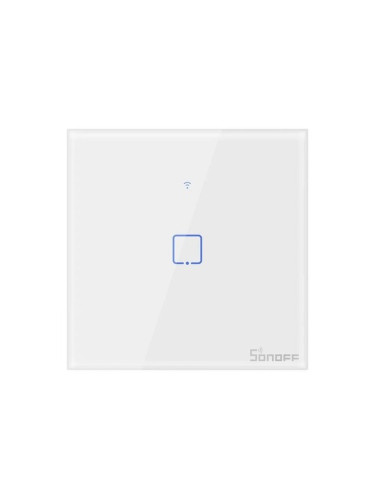 Смарт ключ WiFi + RF 433 Sonoff TX (1-канал) | Бял