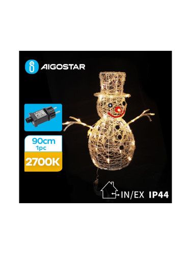 Aigostar-LED Екстериорна коледна декорация LED/3,6W/31/230V 2700K 90 см IP44 снежен човек