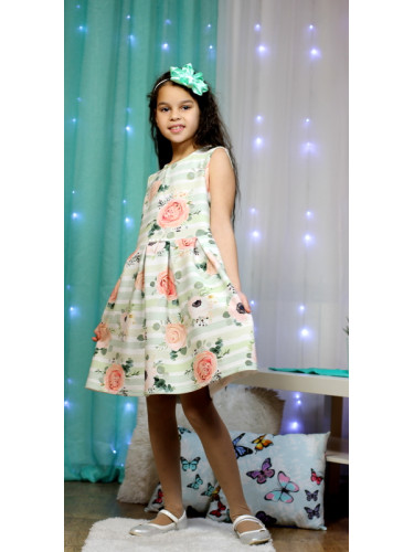Официална или ежедневна детска рокля на цветя 7785669
