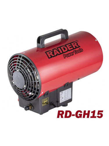 Калорифер газов RAIDER RD-GH15, 15kW, до 116 куб.м, 0.7 bar