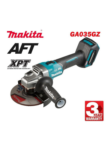 Ъглошлайф акумулаторен, безчетков, Makita GA035GZ, 40V, XGT, 150 мм