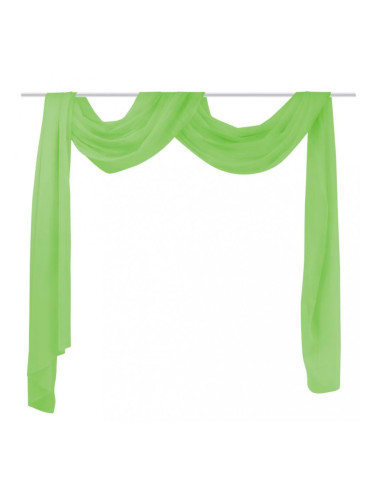 Драперия от прозрачен воал, 140x600 см, зелена