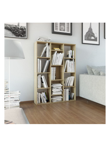 Sonata Разделител за стая/библиотека, дъб сонома, 100x24x140 см, ПДЧ