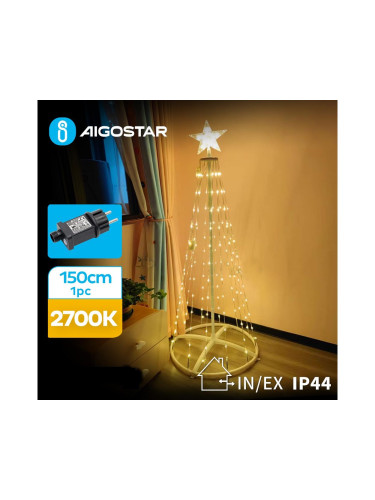 Aigostar-LED Екстериорна коледна декорация LED/3,6W/31/230V 2700K 150 см IP44