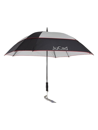 Jucad Telescopic Windproof With Pin Чадър Black/Silver/Red