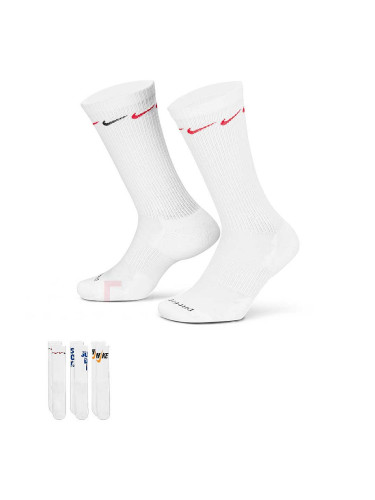 ЧОРАПИ NIKE EVERYDAY PLUS CUSH CREW 3PR - 144 G WHITE