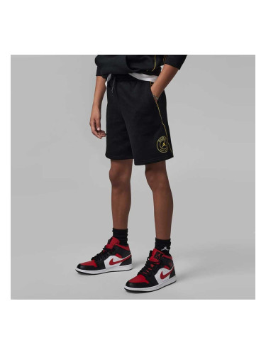 ДЕТСКИ КЪСИ ПАНТАЛОНИ ЗА МОМЧЕ NIKE JORDAN PSG FLC SHORT BLACK