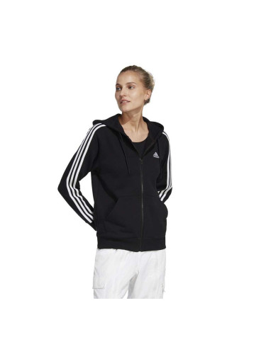 ДАМСКО ГОРНИЩЕ ADIDAS 3S FT FZ R HD BLACK/WHITE