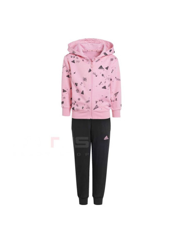 ДЕТСКИ СПОРТЕН ЕКИП ЗА МОМИЧЕ ADIDAS BLUV Q3 TS PINK/BLACK
