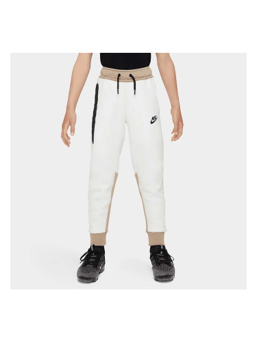 ДЕТСКО ДОЛНИЩЕ ЗА МОМЧЕ NIKE NSW TECH FLC PANT SUMMIT WHITE