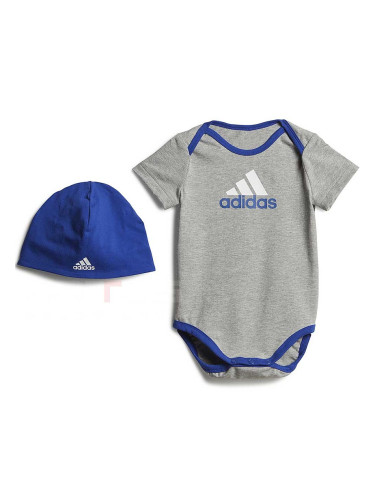 БЕБЕШКИ КОМПЛЕКТ ЗА МОМЧЕ ADIDAS I GIFT SET GREY/BLUE