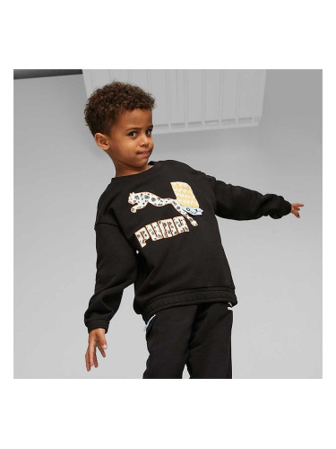 ДЕТСКА БЛУЗА ЗА МОМЧЕ PUMA CLASSICS MIX MTCH CREW TR BLACK